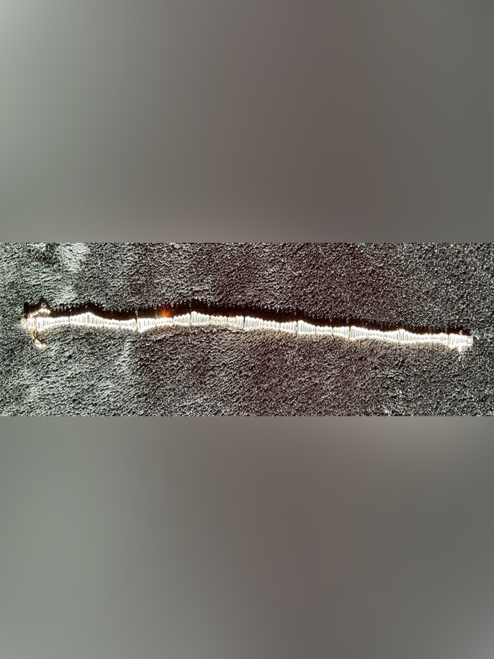 Sterling Silver Baguette Tennis Bracelet! GLAMOROUS!
